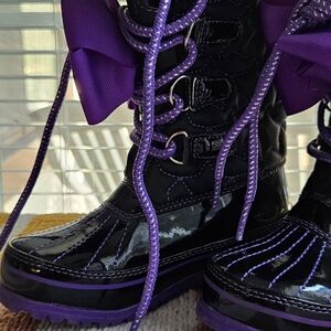 JoJo Siwa Black and Purple Kids Boots